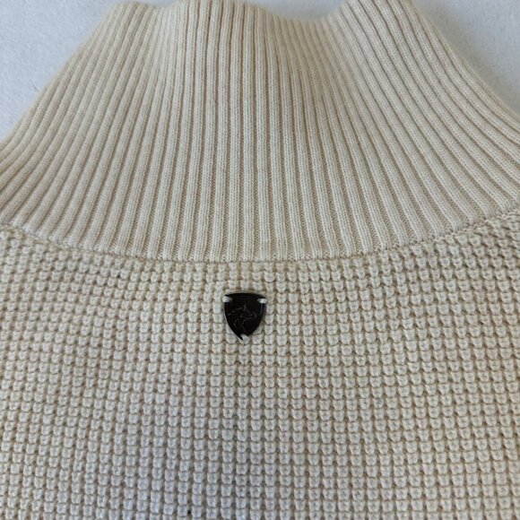 Kuhl Womens Norda Merino Wool Organic Cotton Waffle Knit Waffle Quarter Zip XL - Picture 5 of 14